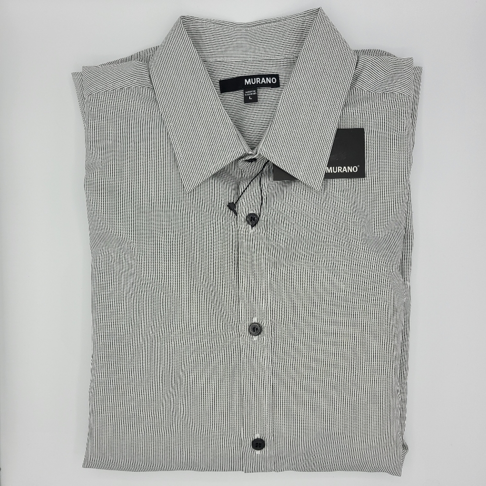 Murano Button-Up Long Sleeve Shirt / Men's Large / Light Grey